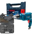 Furadeira Impacto Bosch 13mm Gsb 550 Re Kit 103 Peças 110v