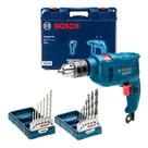 Furadeira Impacto Bosch Gsb 550 Re Kit Brocas Maleta 220v
