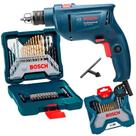 Furadeira Industrial Impacto 3/8 Reversão 450W GSB 450RE com Estojo 30 Peças X-Line BOSCH