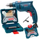 Furadeira Industrial Impacto 3/8 Reversão 450W GSB 450RE + Estojo 30 Peças X-Line BOSCH