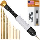 Furadeira manual Pin Vise Craft911 Manual com 18 brocas de 0,8-2,5 mm