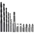Furadeira Parafusadeira 12V Impacto Bateria Bivolt 17Pcs Worker
