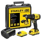 Furadeira Parafusadeira a bateria 1/2" 20V 2Ah com 2 baterias - SCD701D2K - Stanley