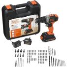 Furadeira/Parafusadeira Black & Decker 3/8''20V Bateria Com 80 Acessorios Bcd704C1Ka-Br Furadeira/Parafusadeira Black & Decker 3/8''20V Bateria Com 80 Acessorios Bcd704C1Ka-Br