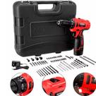 Furadeira Parafusadeira de impacto 3/8" a bateria 12V com kit 54 acessórios - PI-11MA (110V/220V)