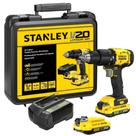 Furadeira Parafusadeira de impacto a bateria 1/2" 20V 2Ah com 2 baterias - SCD712D2K - Stanley