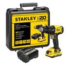 Furadeira parafusadeira de impacto a bateria 1/2&quot 20V 2Ah com bateria e maleta - SC - Stanley