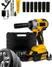 Furadeira Parafusadeira e Chave de Impacto 48V Brushless 2 Baterias 4.0Ah Kit Completo com Maleta Ferramenta Sem Fio Profissional Bivolt Potente