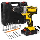 Furadeira Parafusadeira Elétrica 21v Profissional 2 Baterias Sem Fio Bivolt Linha Premium Furadeira Parafusadeira Elétrica 21v Profissional 2 Baterias Sem Fio Bivolt Linha Premium