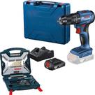 Furadeira Parafusadeira Impacto Gsb 185 Li Com Kit 100 Peças Furadeira Parafusadeira Impacto Gsb 185 Li Com Kit 100 Peças