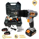 Furadeira Parafusadeira Maleta 13 Acessórios e 2 Baterias 12V FP12X2 NKF