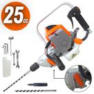 Furadeira Vulcan VF500 25,4cc 1HP 2 Tempos À Gasolina Com Alavanca Reversão P/ Perfuração de Mourões