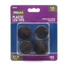 Furniture Leg Tips PROJEX Black Round 3,2 cm, pacote com 4 Furniture Leg Tips PROJEX Black Round 3,2 cm, pacote com 4