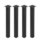 Furniture Legs MBQQ Rustic Decor H28cm Conjunto de 4 peças de metal pretas
