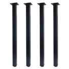 Furniture Legs QLLY 76 cm de metal ajustável, conjunto de 4 pretos Furniture Legs QLLY 76 cm de metal ajustável, conjunto de 4 pretos