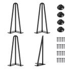 Furniture Legs SMARTSTANDARD Hairpin 30 cm de aço, 4 peças pretas
