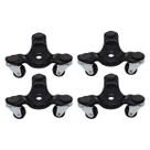 Furniture Movers Dolly Grip, 3 rodas, capacidade de 160 libras, pacote com 4