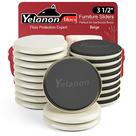 Furniture Sliders Yelanon 16 peças de tapete redondo bege de 8,9 cm Furniture Sliders Yelanon 16 peças de tapete redondo bege de 8,9 cm