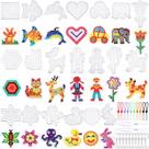 Fuse Beads Pegboards AUGSUN Animal Shape com cartões para crianças
