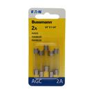 Fuse Bussmann BP/AGC-2 2A 250V de ação rápida 6,3 x 32 mm, pacote com 5 Fuse Bussmann BP/AGC-2 2A 250V de ação rápida 6,3 x 32 mm, pacote com 5