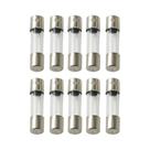Fusíveis De Tubo De Vidro De Ação Rápida 5x20 6x30mm 250V 0.5A a 30A Amp