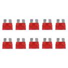 Fusivel Lamina Engate Medio 10A Vermelho Automotivo Kit com 10 Unidades