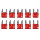 Fusivel Lamina Pequeno Mini 10A Amperes Vermelho Automotivo Kit com 10 Unidades