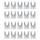 Fusivel Lamina Pequeno Mini 25A Amperes Transparente Automotivo Kit com 20 Unidades