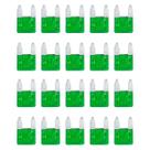 Fusivel Lamina Pequeno Mini 30A Amperes Verde Automotivo Kit com 20 Unidades