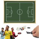 Futebol De Botão Campo Brinquedo Portátil + 6 Times De Botão