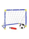 FUTEBOL GOLZINHO MINI TRAVE 41x60x29CM COM REDE BOLA E BOMBA