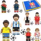 FUTEBOL Melhor Coleção 8 jogadores Cristiano Ronaldo Neymar Messi e cia Blocos Montar Letsgo 88pçs NY