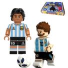 FUTEBOL Melhor Coleção Argentina Messi e Maradona 2 jogadores Blocos Montar Lestgo 22 peças