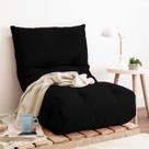 Futon Colchonete Dobrável De Espuma Preto Solteiro Futon Colchonete Dobrável De Espuma Preto Solteiro
