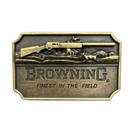 Fuzil de caça com fivela de cinto em liga metálica estilo Browning
