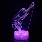 Fuzis de assalto com luz noturna LED 3D que mudam de cor para crianças Fuzis de assalto com luz noturna LED 3D que mudam de cor para crianças