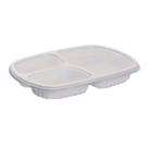 G-331-3D Bandeja Branca 3 Divisões 850ml. Fitness P/ Freezer Micro-ondas C/ 100 Un. (Galvanotek)