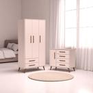 G. roupa 3pts/2gv q encanto retro rosa (3830.91) + comoda sap. 1pt/4gav q encanto retro rosa (3825.91)