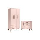 G. roupa 3pts/2gv q encanto retro rosa (3830.91) + comoda sap. 1pt/4gav q encanto retro rosa (3825.91)