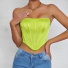G0103-Top Cropped Corset Corpete Palhetas Balada Carnaval Xu19 G0103-Top Cropped Corset Corpete Palhetas Balada Carnaval Xu19