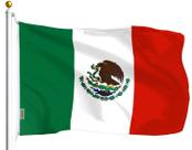 G128 Bandeira mexicana do México 9,5 cm x 1,5 m Série LiteWeave impressa em poliéster 100D Bandeira do país, cores G128 Bandeira mexicana do México 9,5 cm x 1,5 m Série LiteWeave impressa em poliéster 100D Bandeira do país, cores