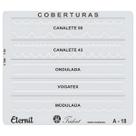 Gabarito de Cobertura "eternit" Escalas 1:50 / 1:100 Trident 13x11cm Mod A-18