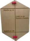 Gabarito De Madeira Para Confecção De Pipa Latão 72cm