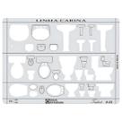 Gabarito Instalações Sanitárias Escala 1:20 / 1:50 Trident 17,5x13cm Mod A-23