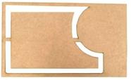 Gabarito Molde Personalizado Para Tábua Mdf Cru De 6mm 50X30 Gabarito Molde Personalizado Para Tábua Mdf Cru De 6mm 50X30