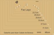 Gabarito / Régua faz cabelo de boneca e laços - cód. 88889