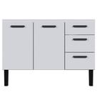 Gabinete Aço Atena 1,17 Metros Branco Para Pia 1,20 Metros - P102965 - COZIMAX