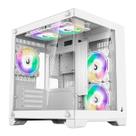 Gabinete Aquário Gamer Rise Mode Galaxy Glass M Mini White