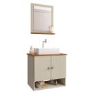 Gabinete Arm Banheiro Deli 2 Portas com Cuba Torino Branca