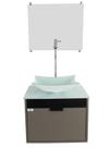Gabinete Armário Banheiro 40cm Cuba Quadrada Branca